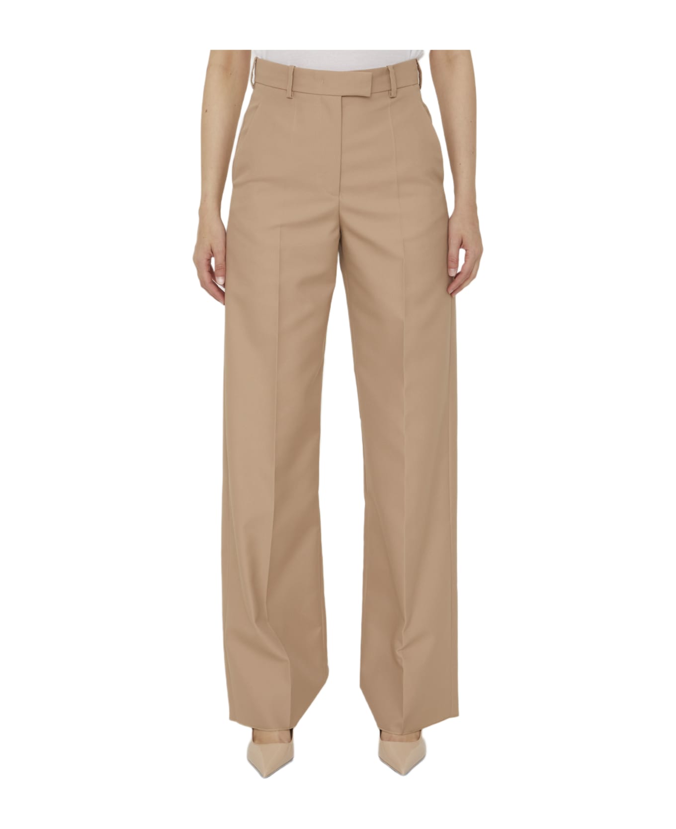Valentino Techno Weave Trousers - Beige