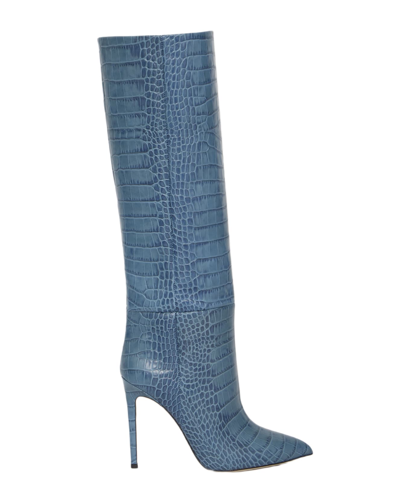 Paris Texas Light-blue Leather Boots - Denim