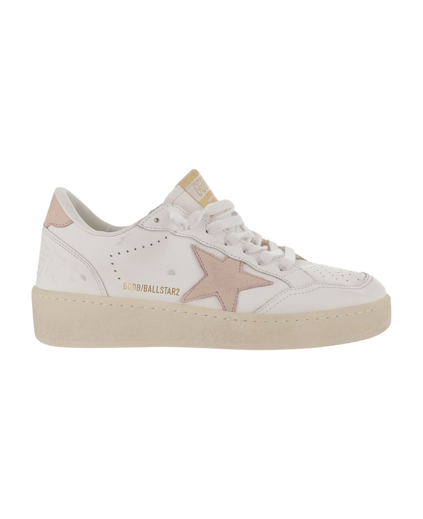Golden Goose Ball Star Leather Sneakers - White