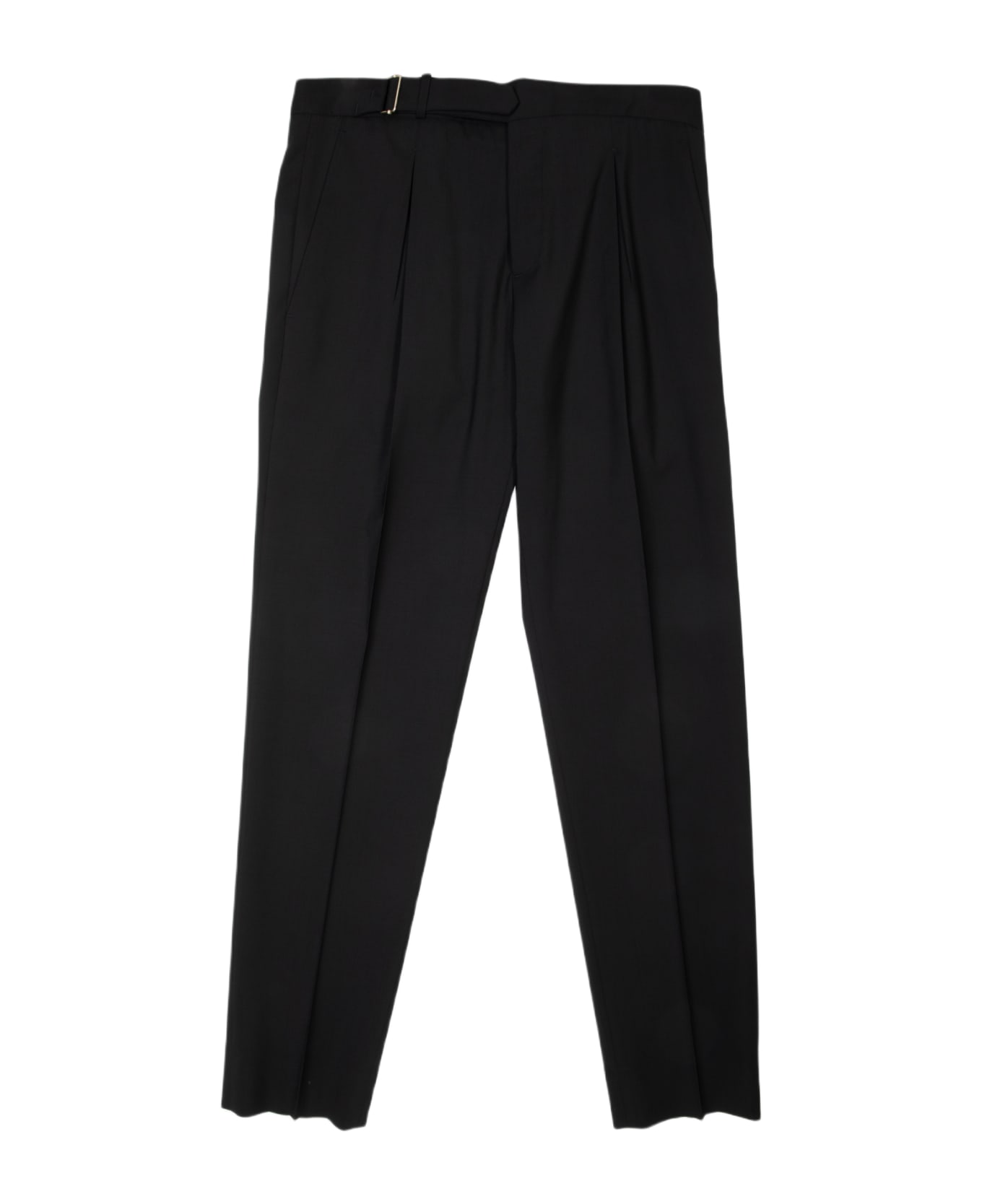 Briglia 1949 Pantalone Black wool tailored pant with belt - Piccadilly - Nero