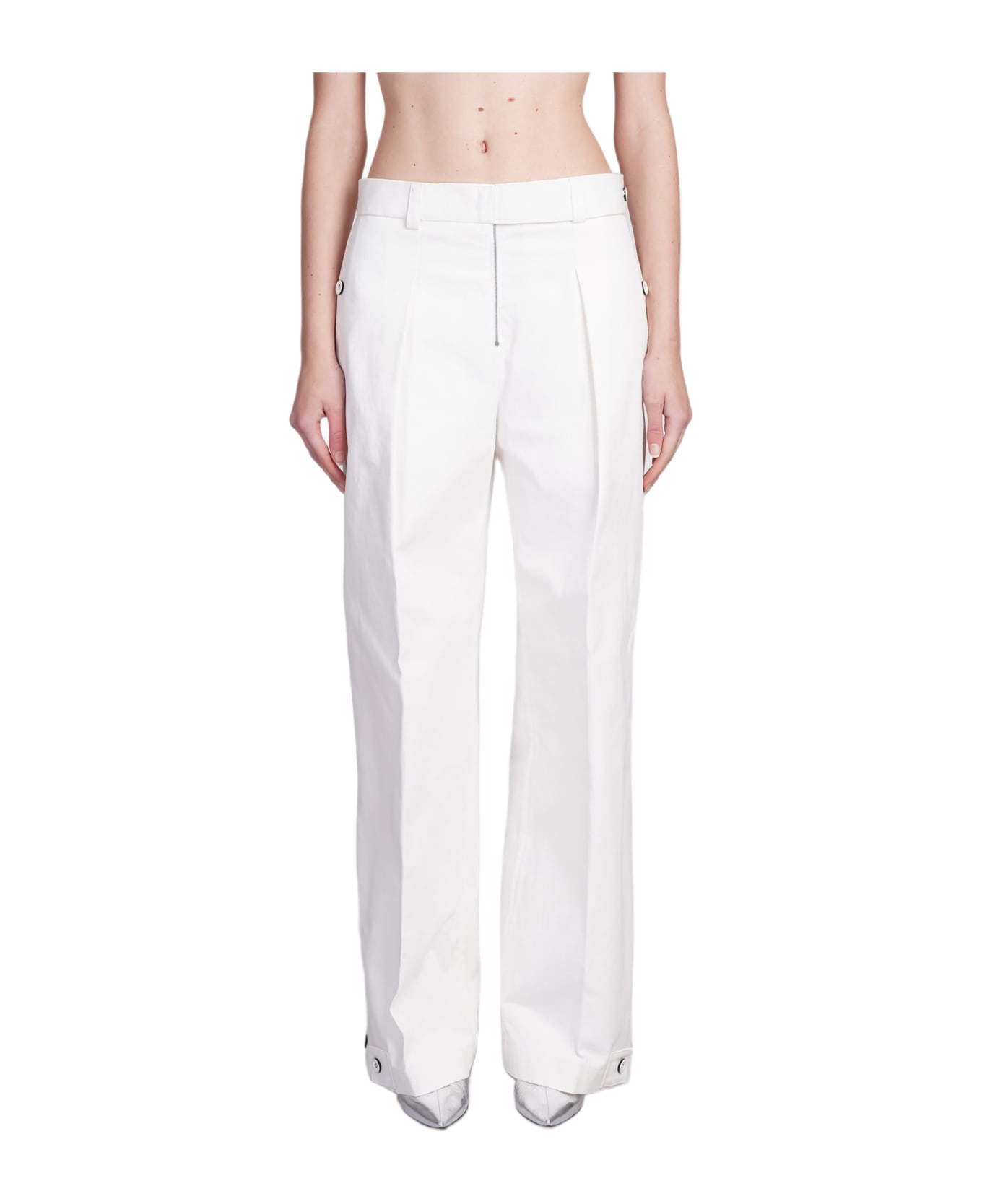 Jil Sander Pants In White Cotton - white