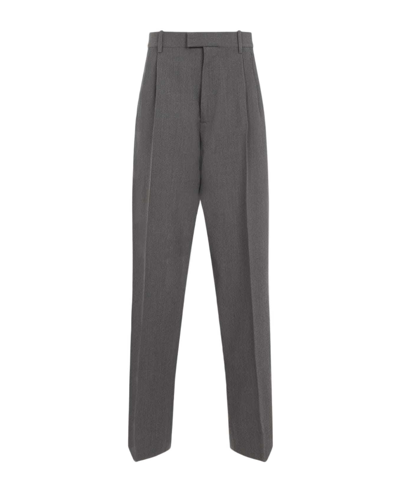 Bottega Veneta Pleated Tailored Trousers - Grey Melange