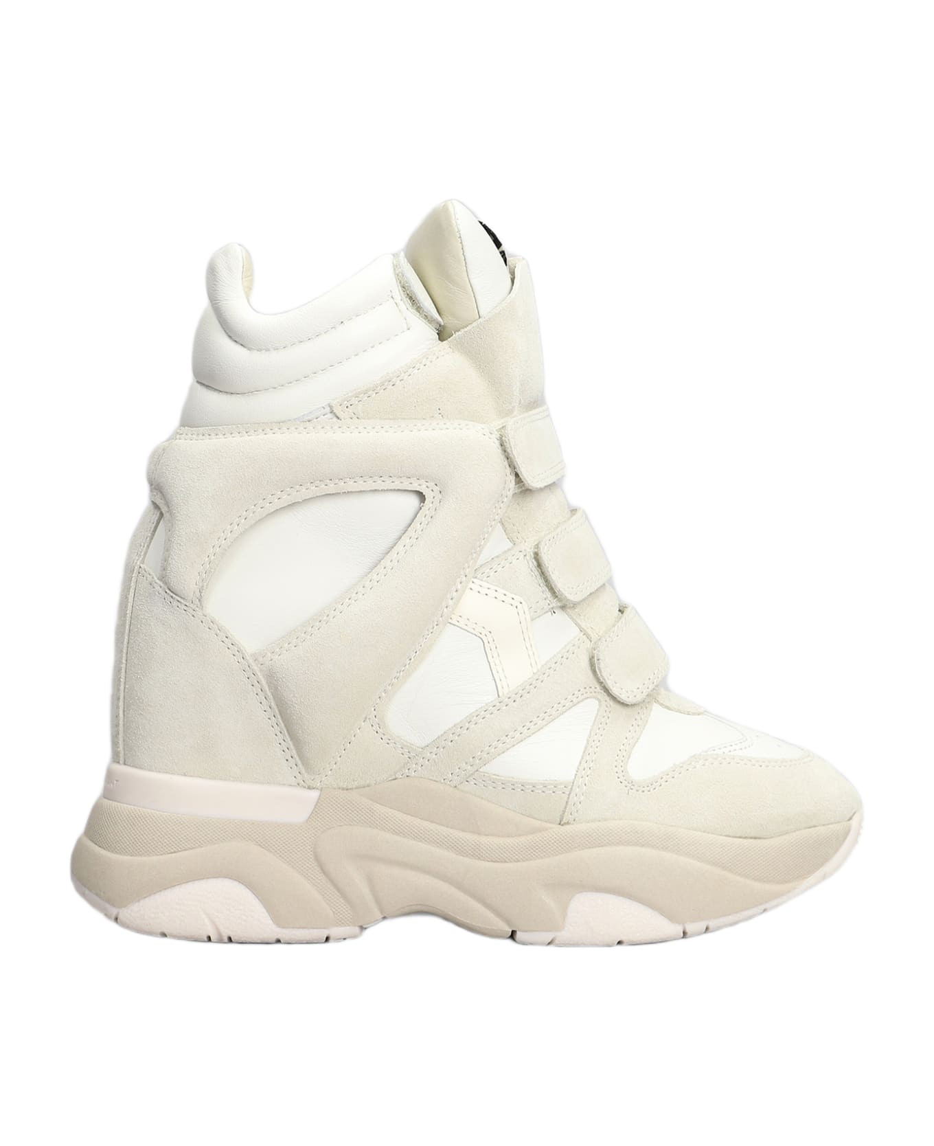 Isabel Marant Balskee Sneakers In Grey Suede And Leather - grey