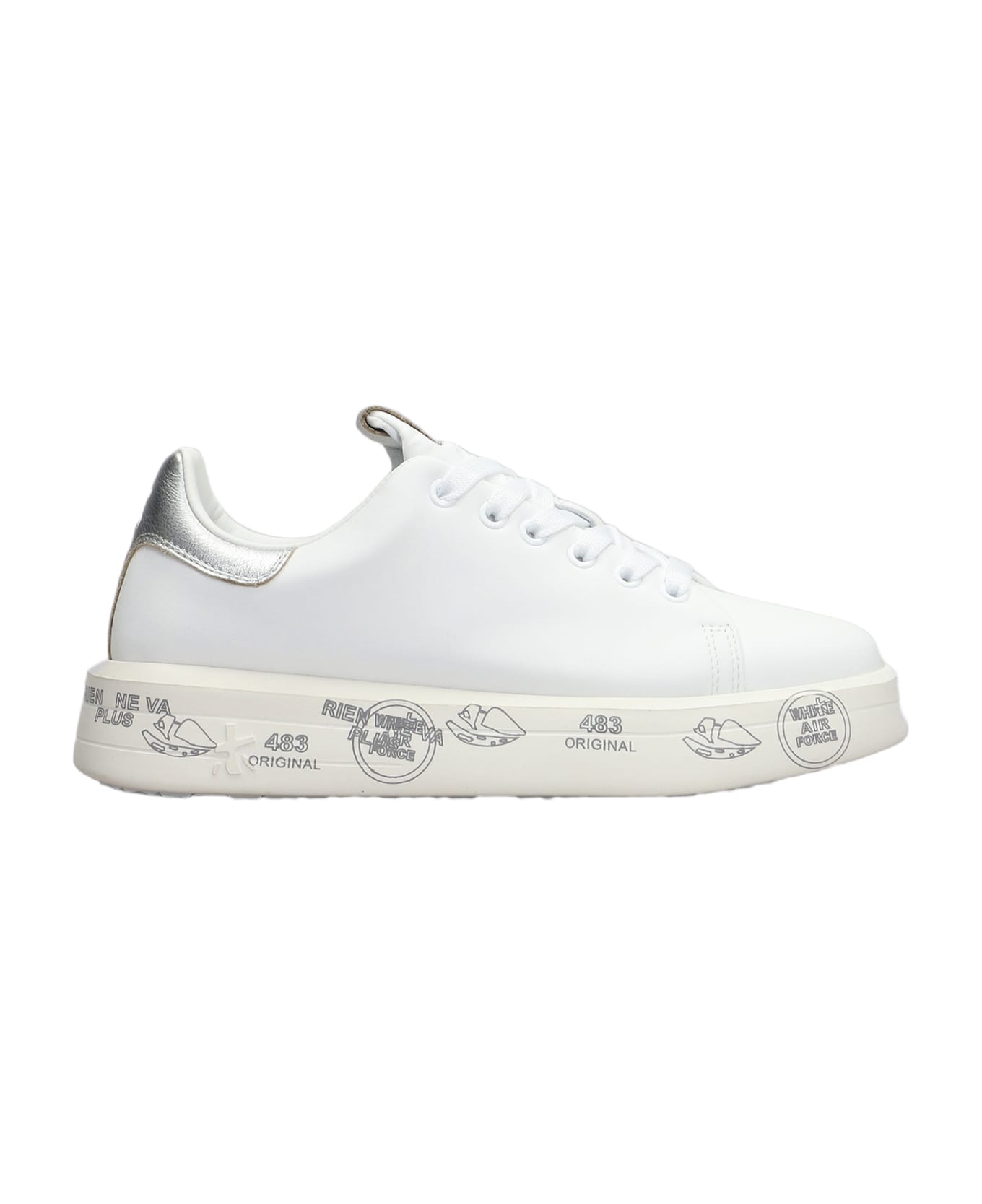 Premiata Belle Sneakers In White Leather - white