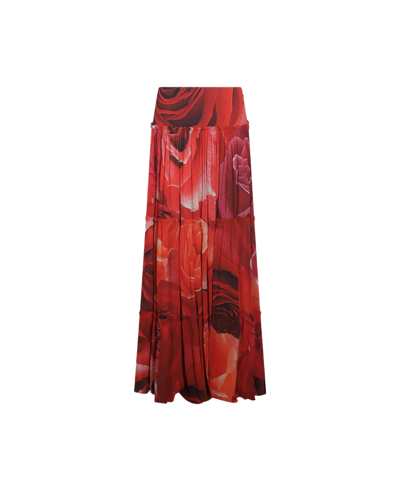 Roberto Cavalli Red Viscose Skirt - Red