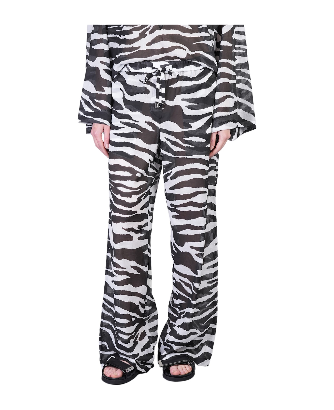 The Attico Pants In White Cotton - white