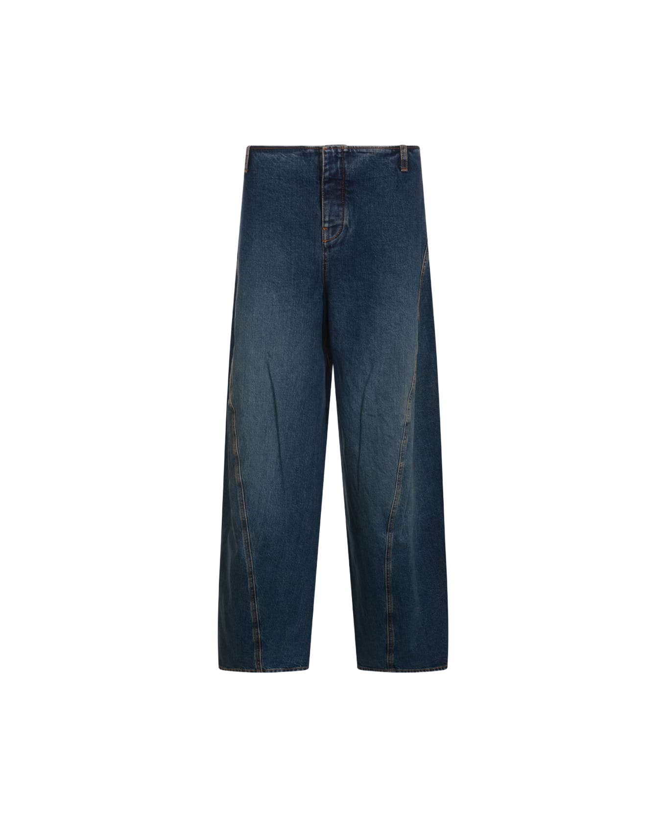 Alaia Blue Cotton Jeans - BLEU DELAVE