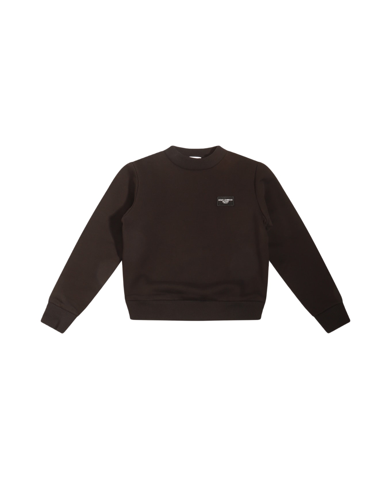 Dolce & Gabbana Black Cotton Sweatshirt ニットウェア＆スウェットシャツ