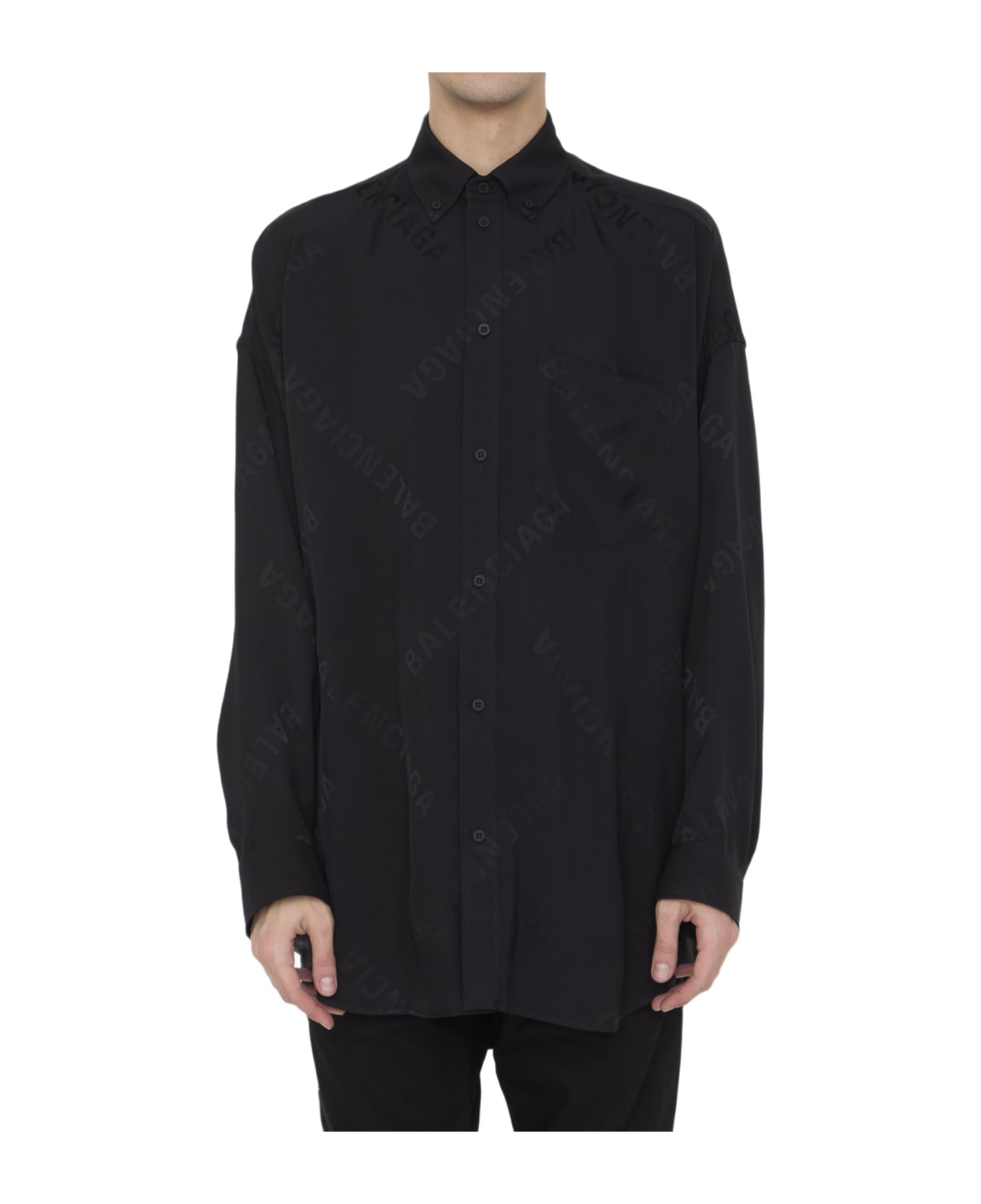 Balenciaga Cocoon Shirt - BLACK
