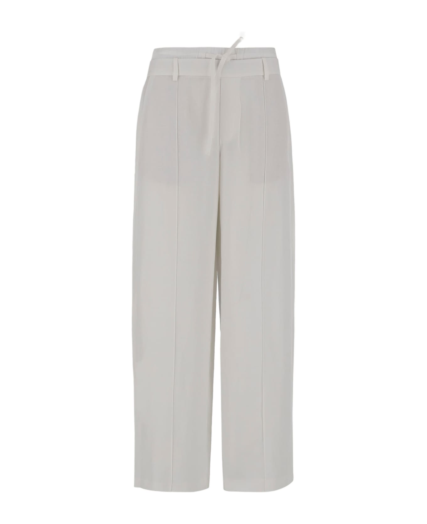 Vince Viscose Blend Double-belted Pants - White