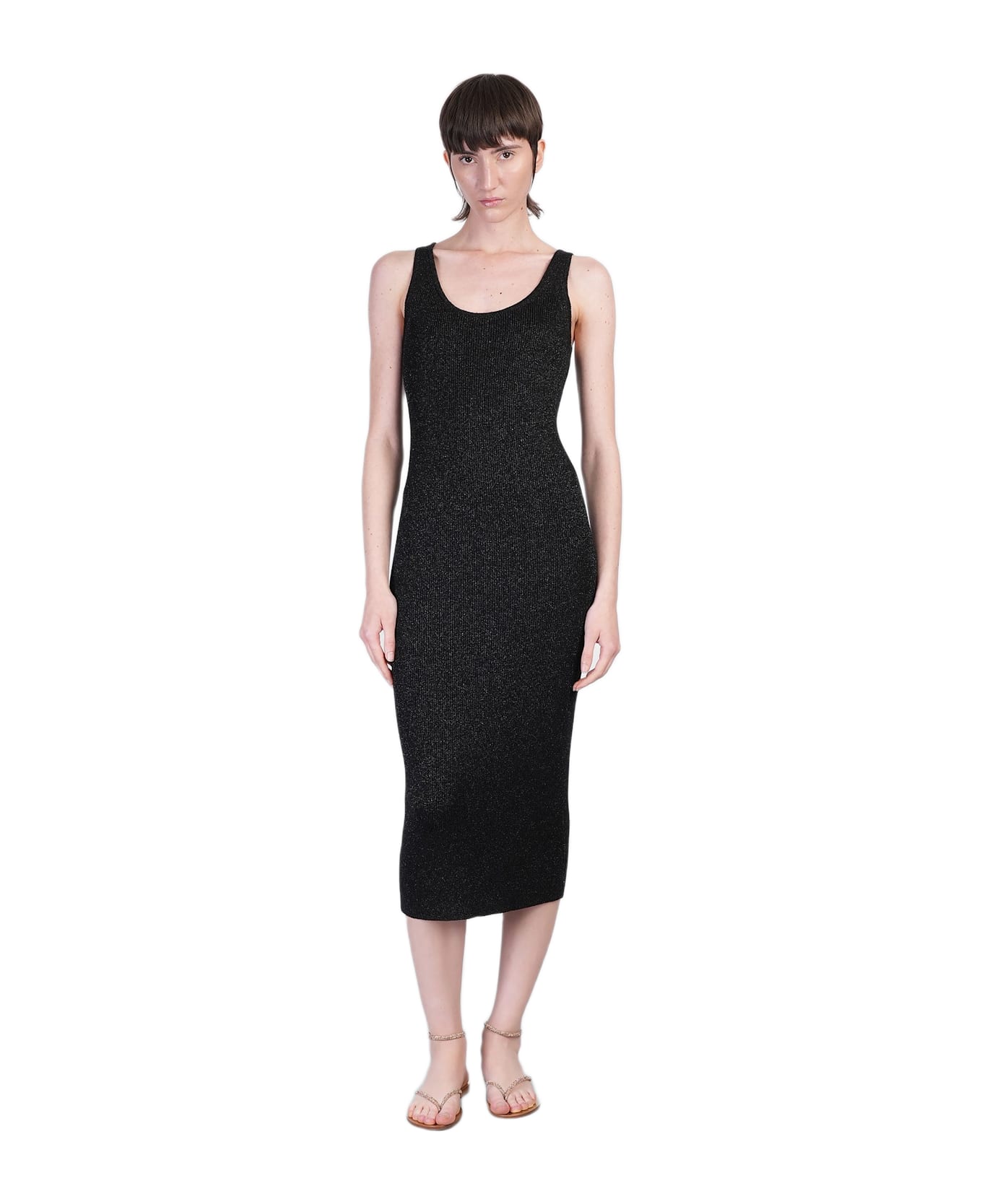 MC2 Saint Barth Ronan Long Dress In Black Viscose - black