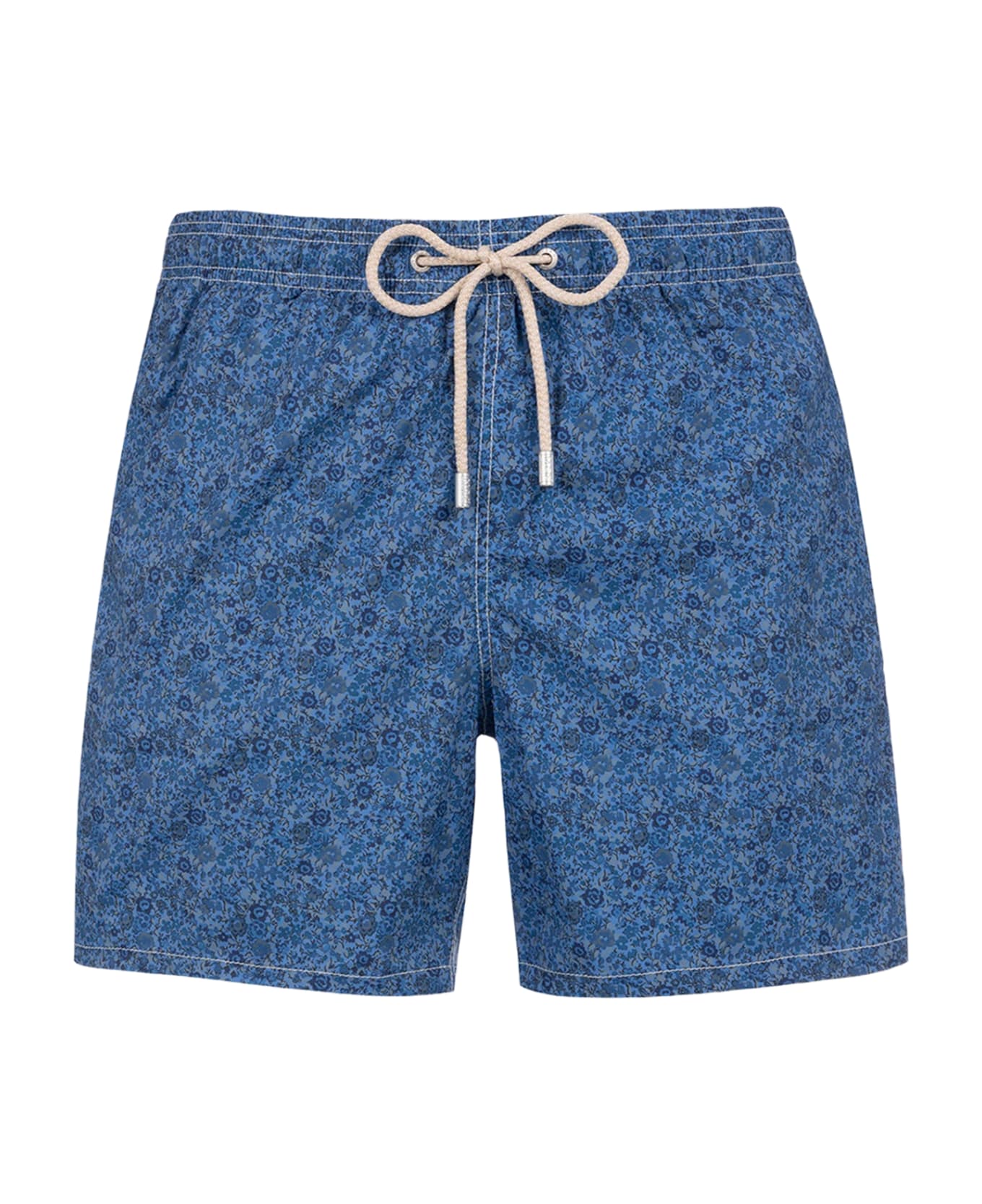 MC2 Saint Barth Man Mid-length Gustavia Swim-shorts With Emma & Georgina Print | Made With Liberty Fabric - BLUE