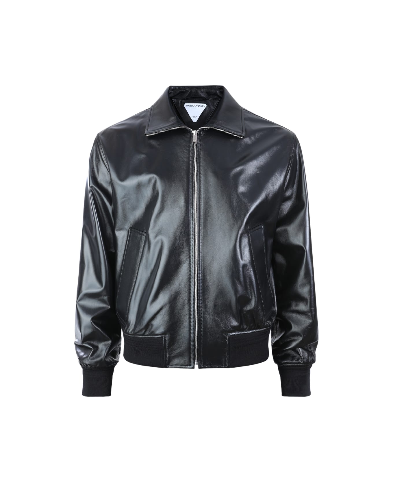 Bottega Veneta Black Leather Jacket - Black