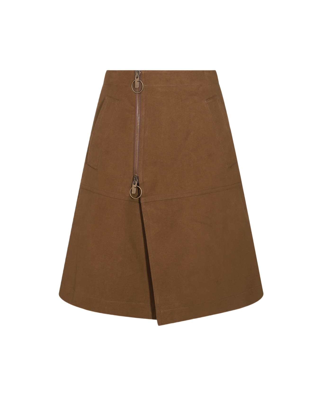 スカート BURBERRY BROWN COTTON MIDI SKIRT Burberry Brown Cotton Midi Skirt | italist