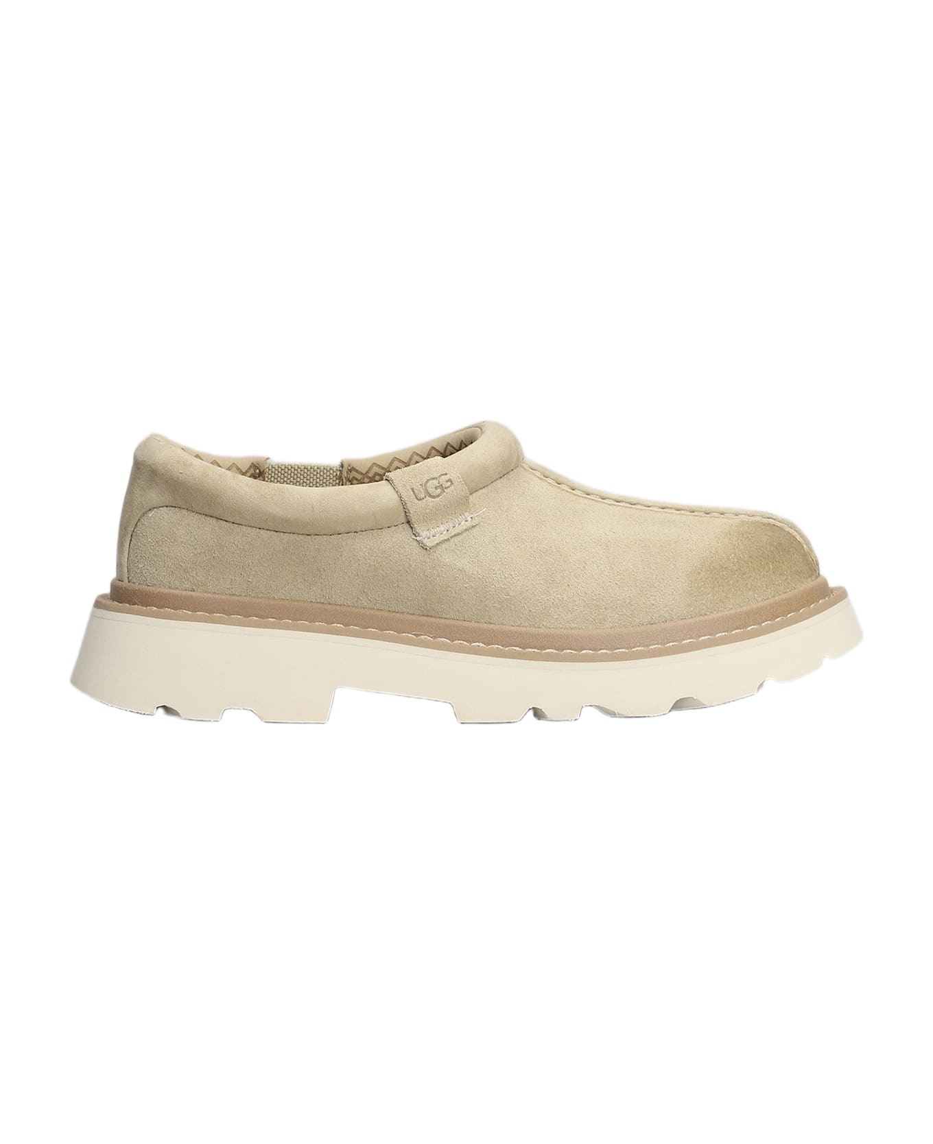 UGG Tasman Lug Loafers In Beige Suede - beige