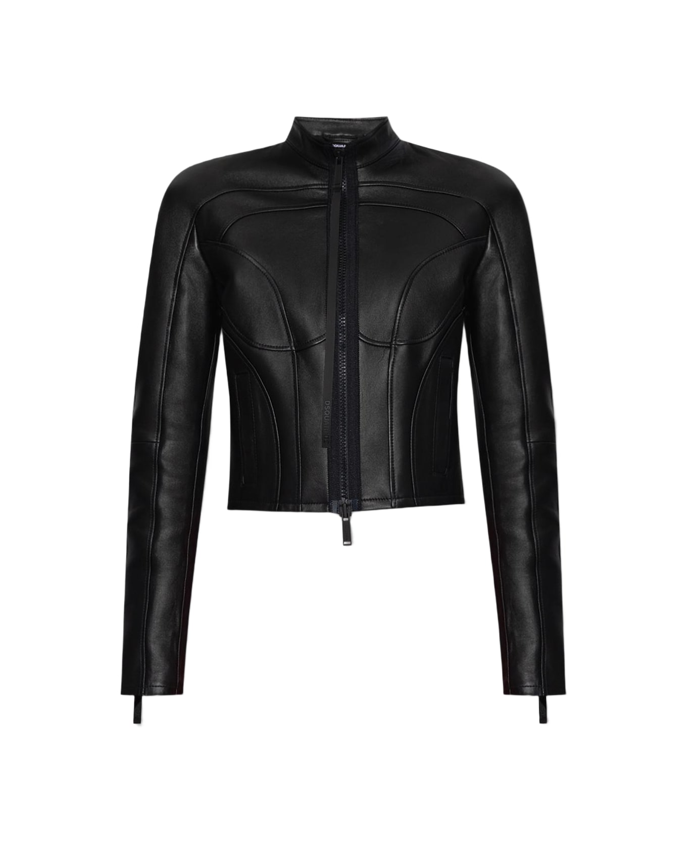 Dsquared2 Leather Jacket - Black
