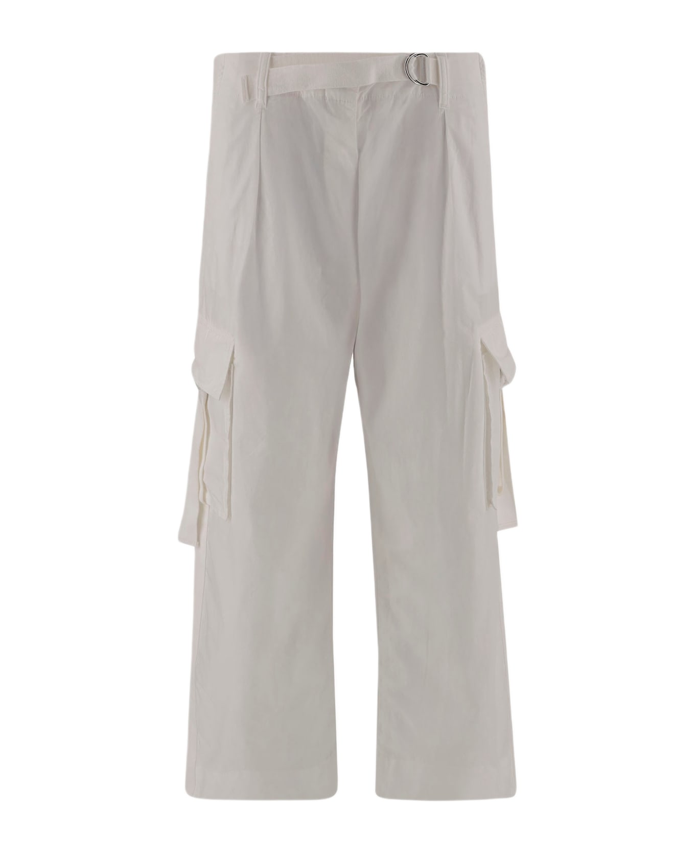 Tory Burch Cotton Cargo Pants - White