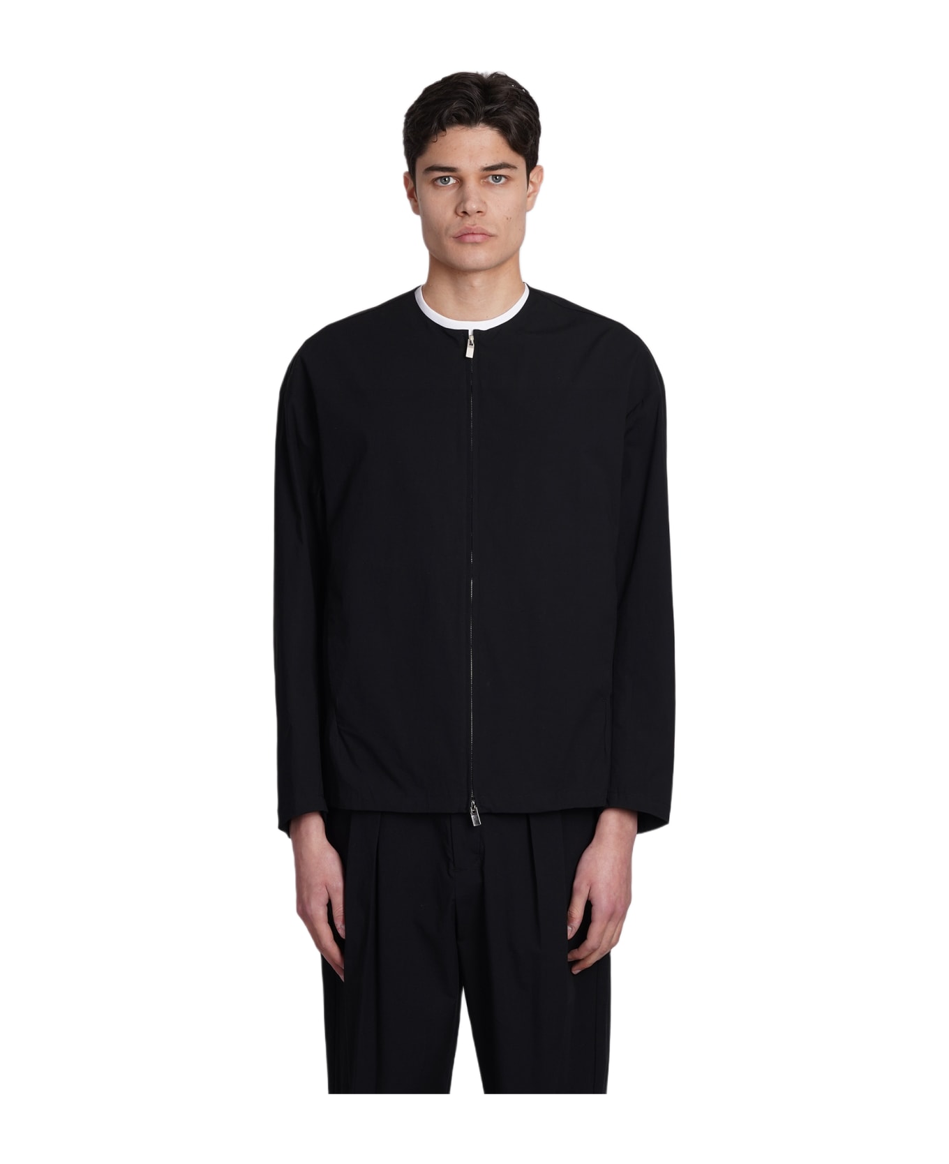 Attachment Casual Jacket In Black Cotton - black