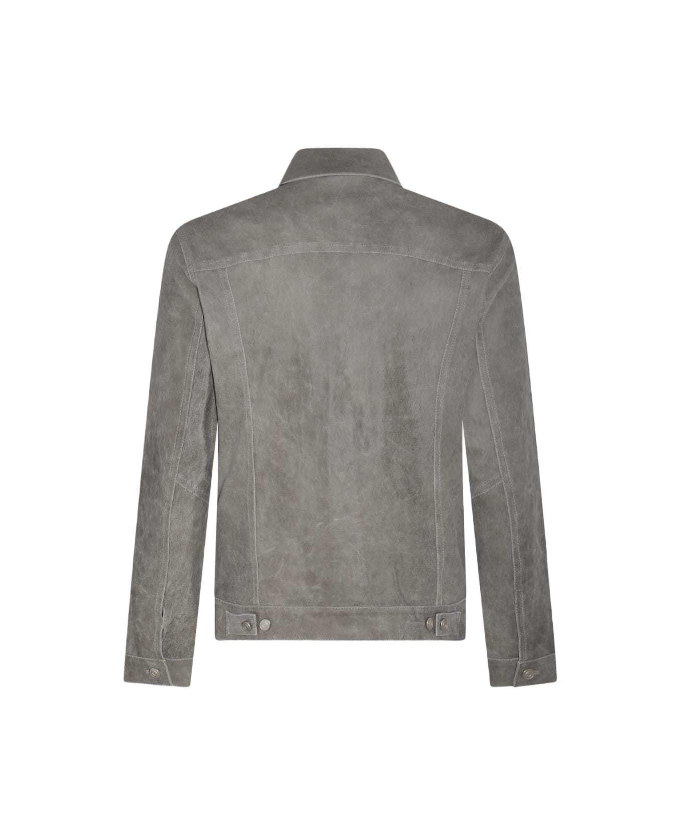 Giorgio Brato Grey Leather Jacket
