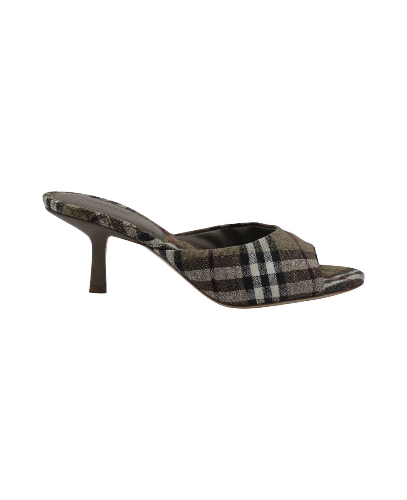 Burberry Brown Canvas Mules - Brown