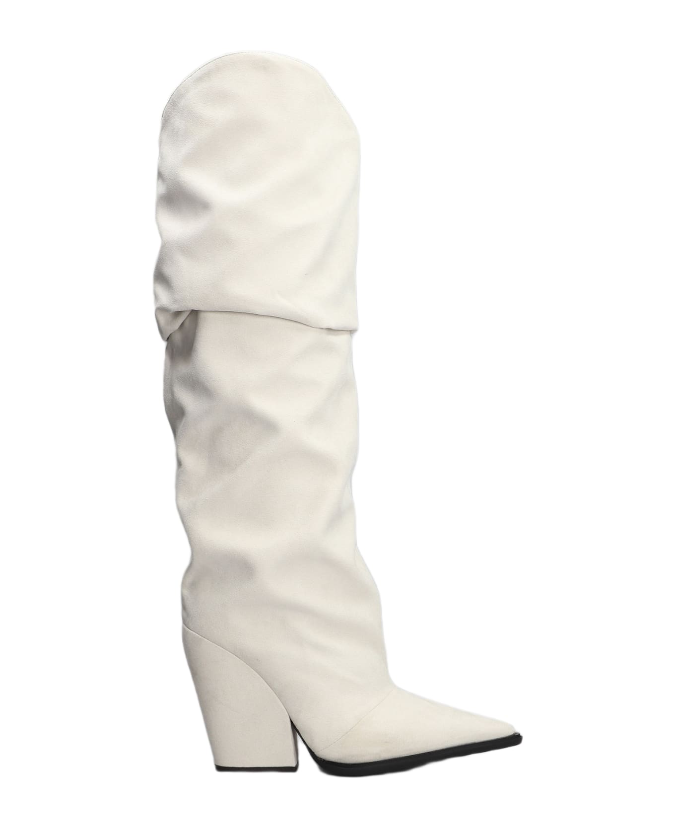 Alexandre Vauthier High Heels Boots In Beige Suede - beige