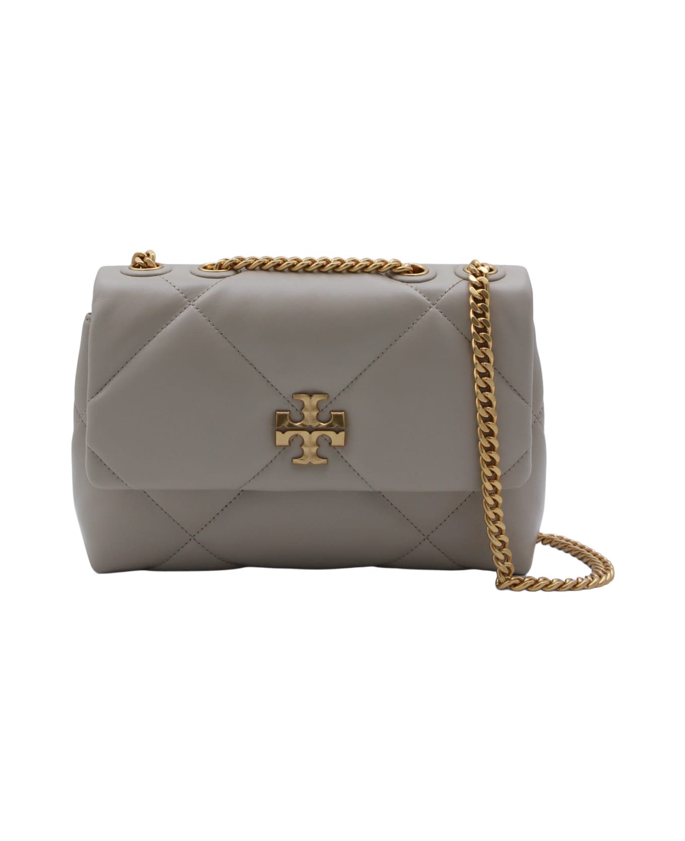 Tory Burch Black Leather Shoulder Bag - LIGHT STONE