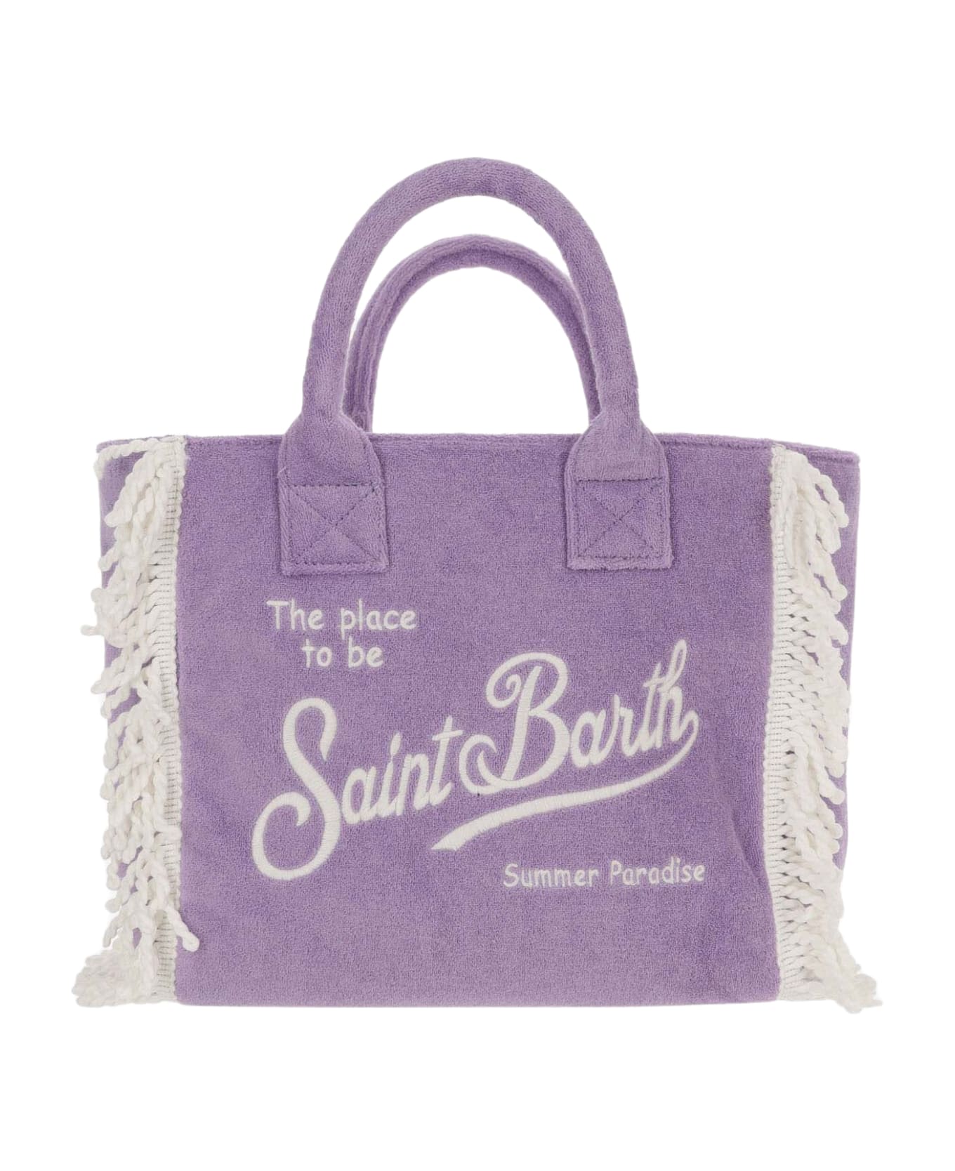 MC2 Saint Barth Colette Terry Tote Bag With Embroidery - Purple