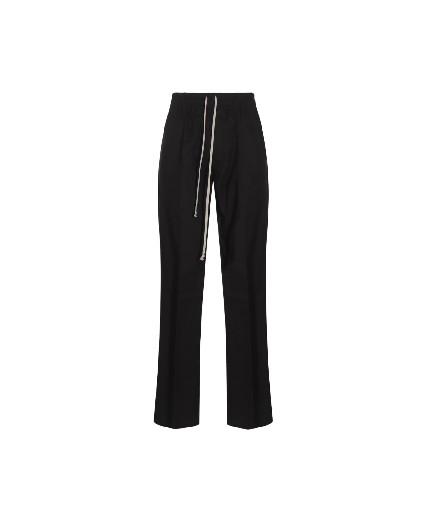 Rick Owens Black Cotton Pants - Black