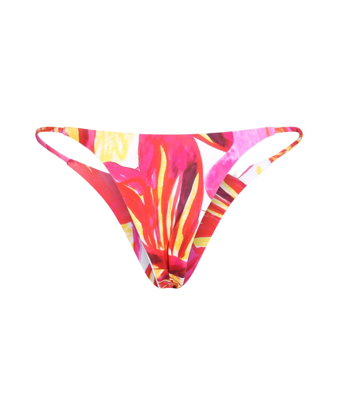 Louisa Ballou Multicolour Scoop Bikini Bottom - MULTI PINK