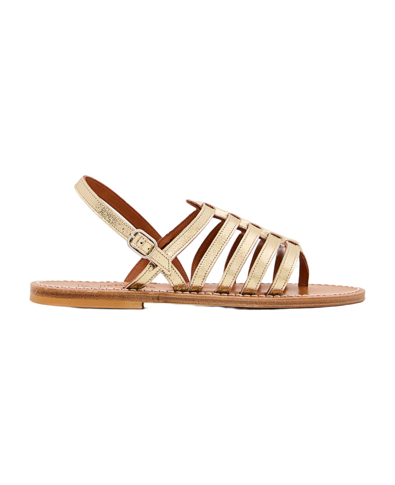 K.Jacques Homere Leather Sandals - Golden