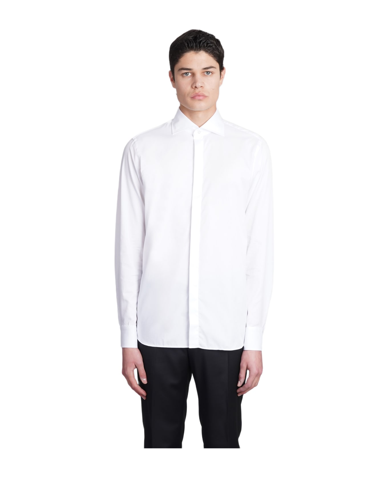 Tagliatore Shirt In White Cotton - white