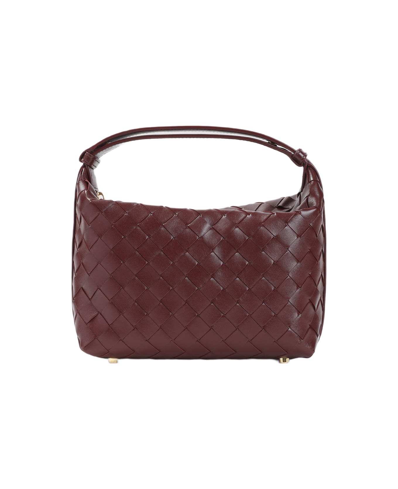 Bottega Veneta Mini Wallace Intreccio 15 Handbag - Barolo Gold