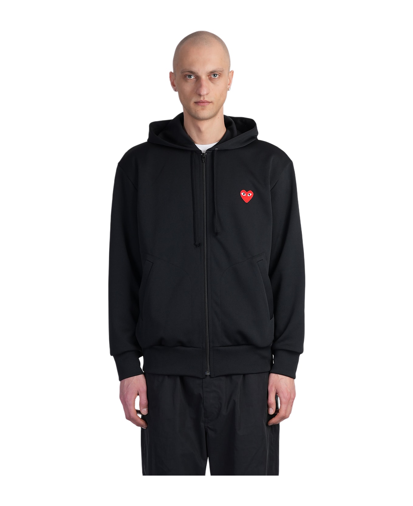Comme des Garçons Play Sweatshirt In Black Polyester - black