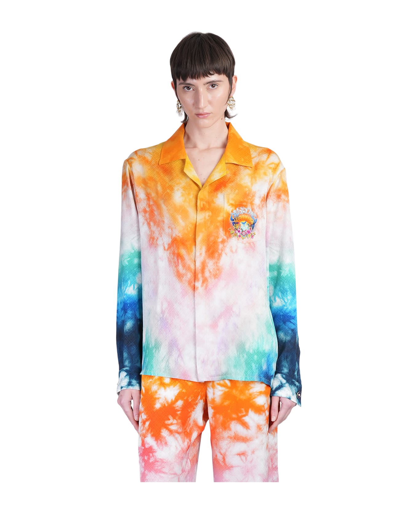 Casablanca Shirt In Multicolor Silk - multicolor