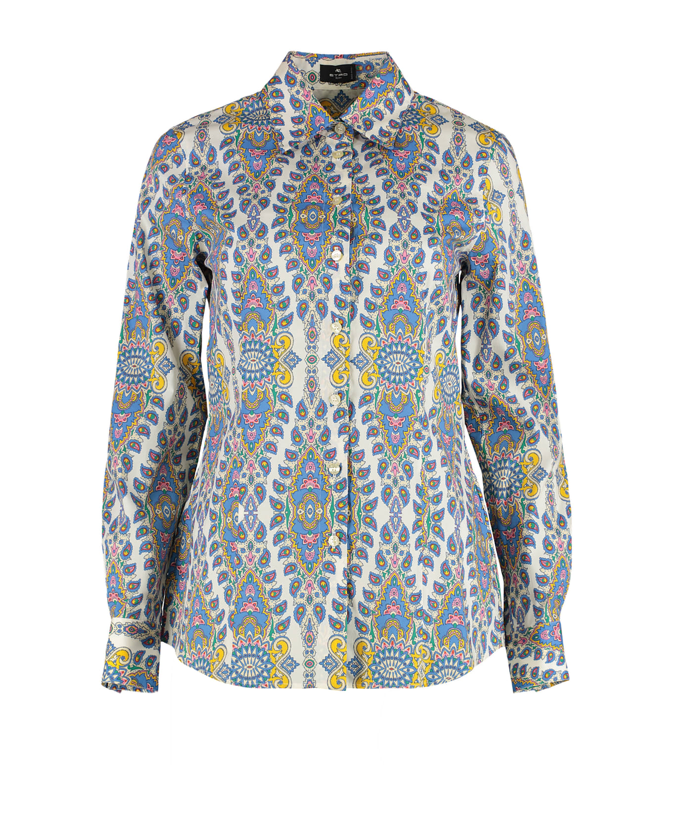 Etro Printed Cotton Poplin Shirt - MULTICOLOR