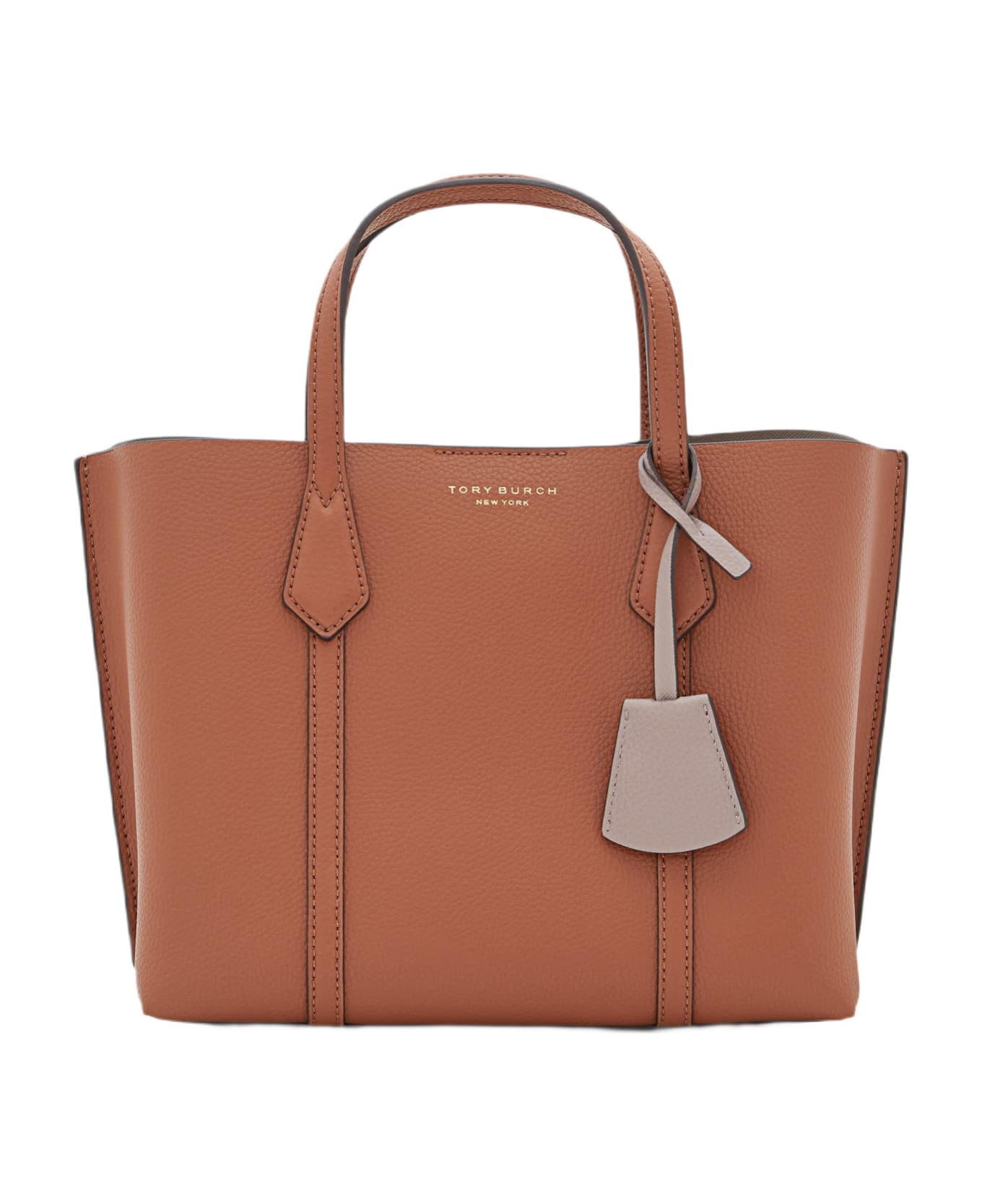 Tory Burch Small Perry Leather Tote Bag - Brown