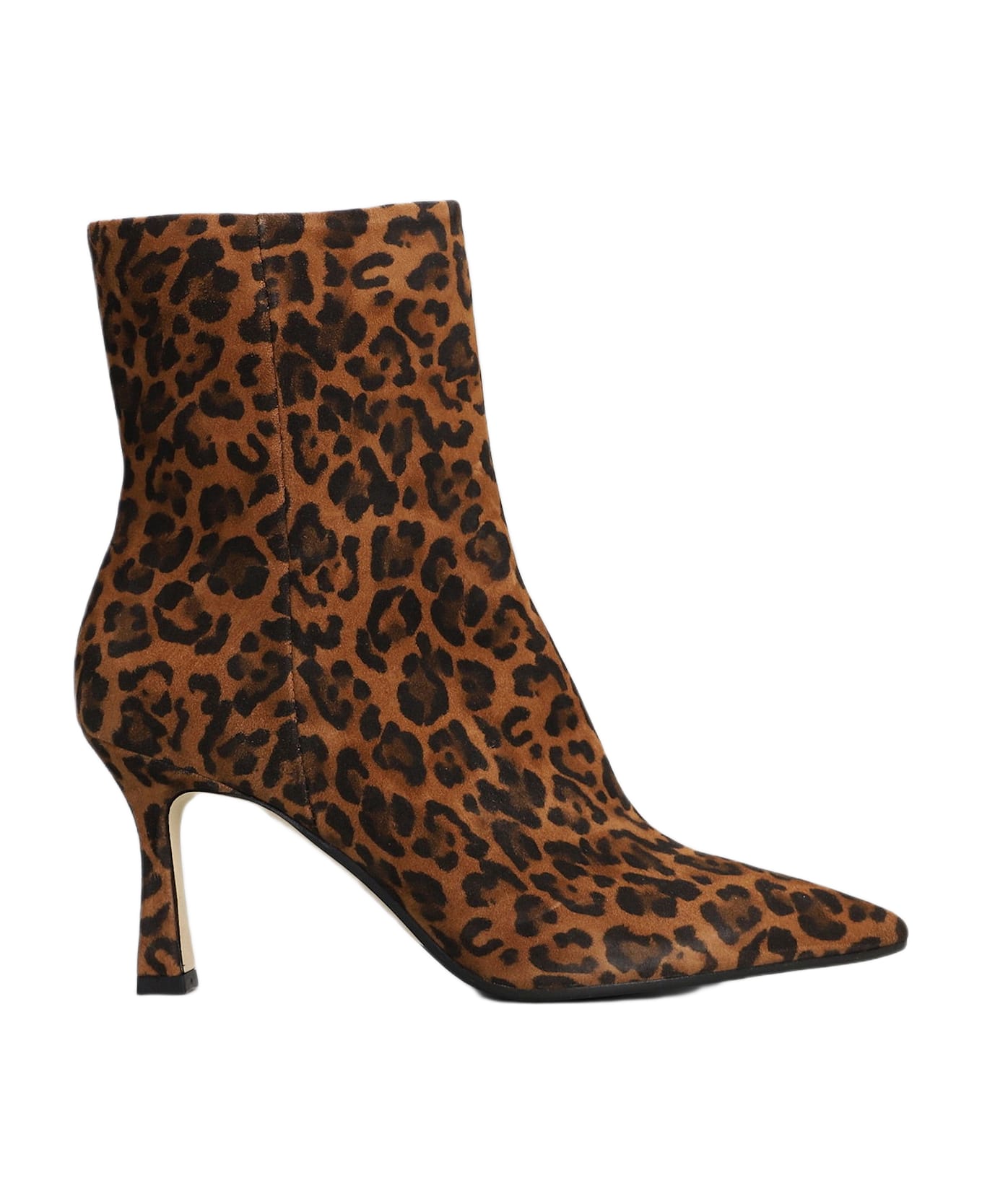 The Seller High Heels Ankle Boots In Animalier Suede - Animalier