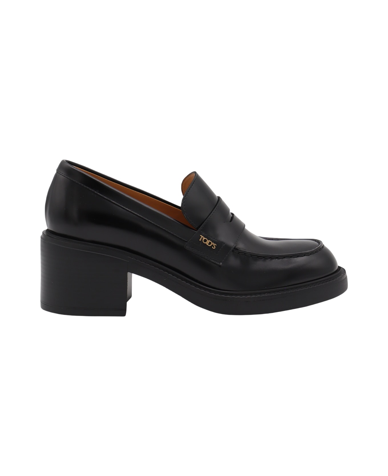 Tod
s Black Leather Loafers - Black