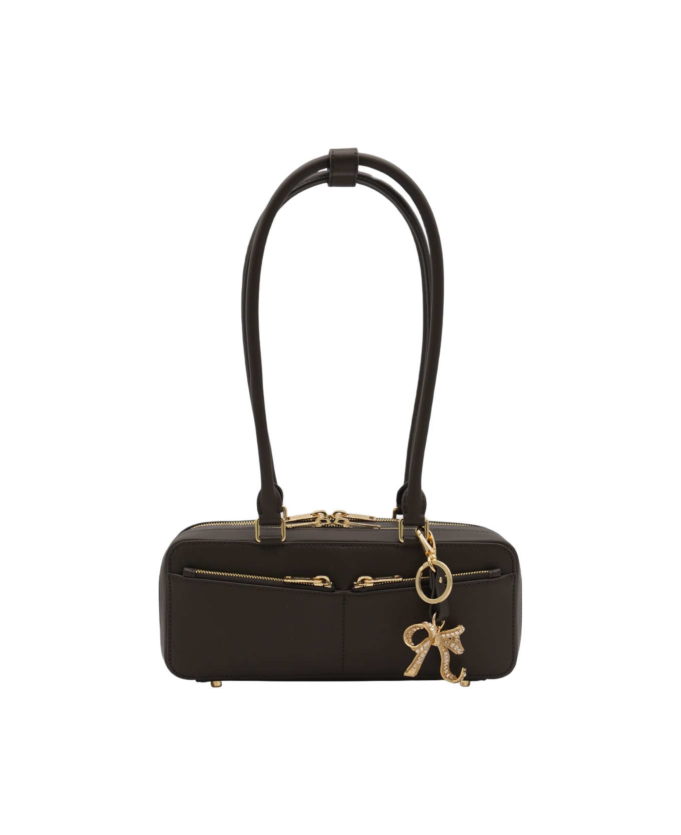 self-portrait Brown Leather Top Handle Bag - Brown
