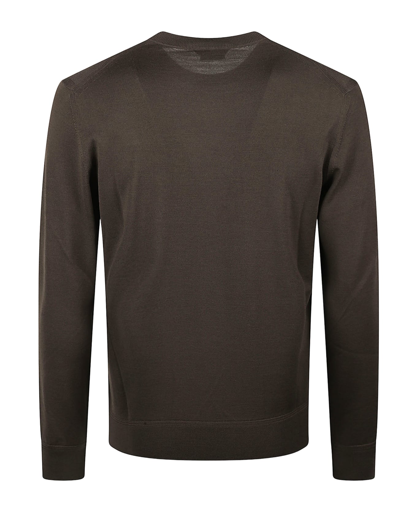 Tom Ford Rib Trim Plain Knit Sweater - Olive Green