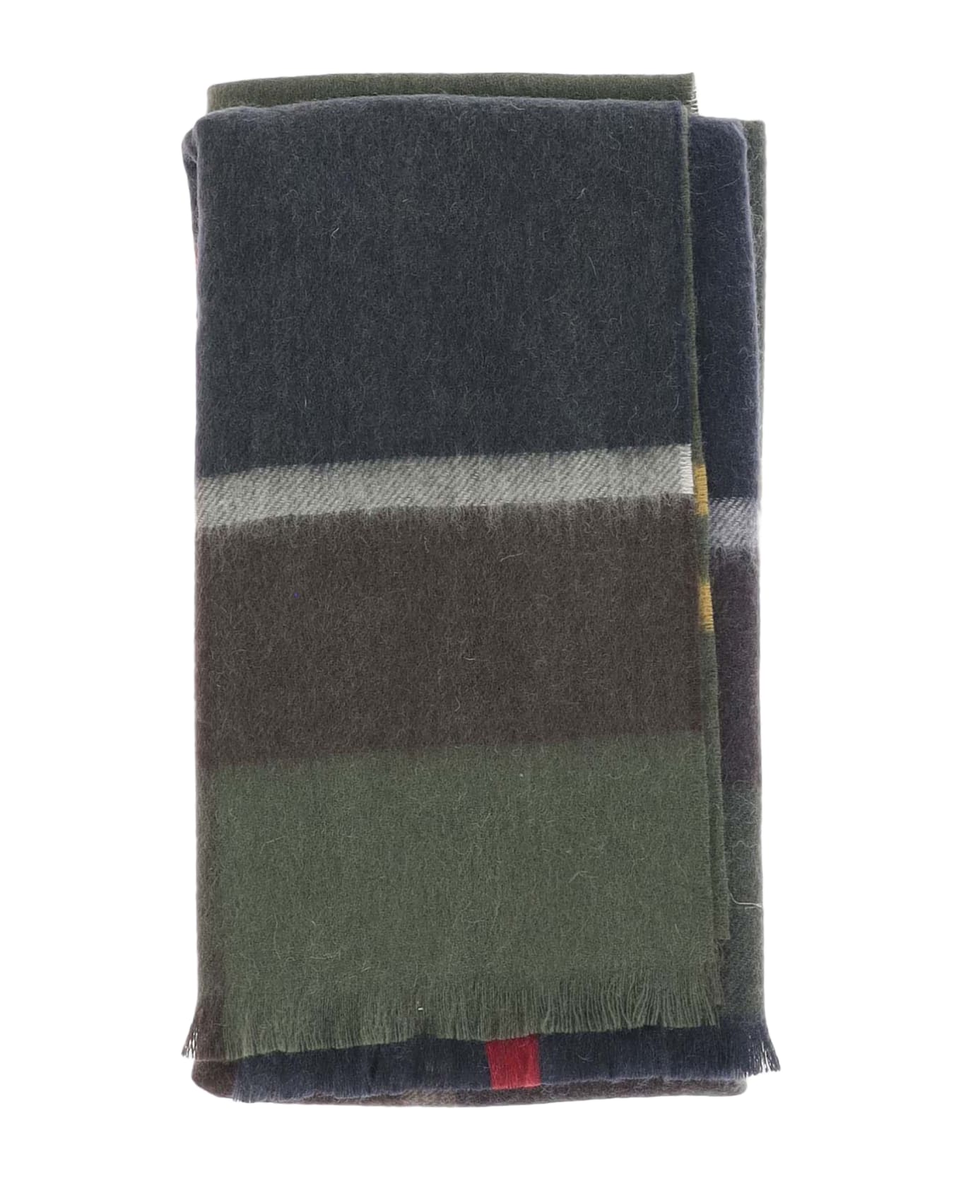 Barbour Wool Scarf With Check Pattern - Classic