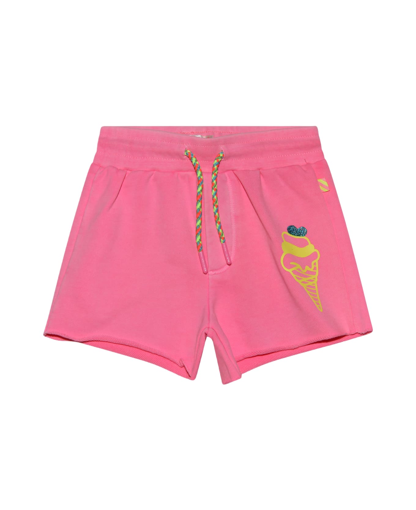 Billieblush Pink Multicolour Cotton Track Shorts - Pink ボトムス