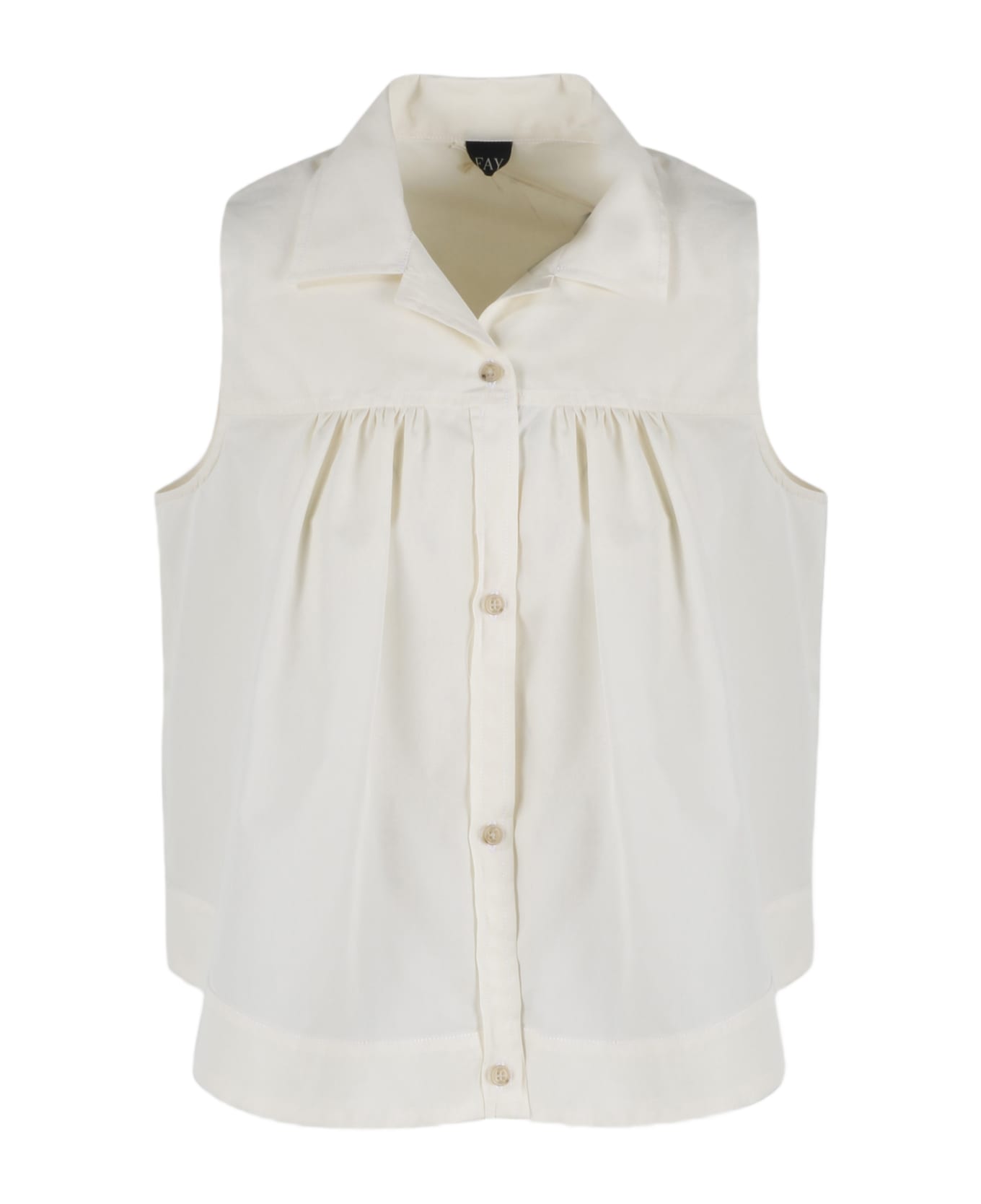 Fay Sleeveless Shirt - White