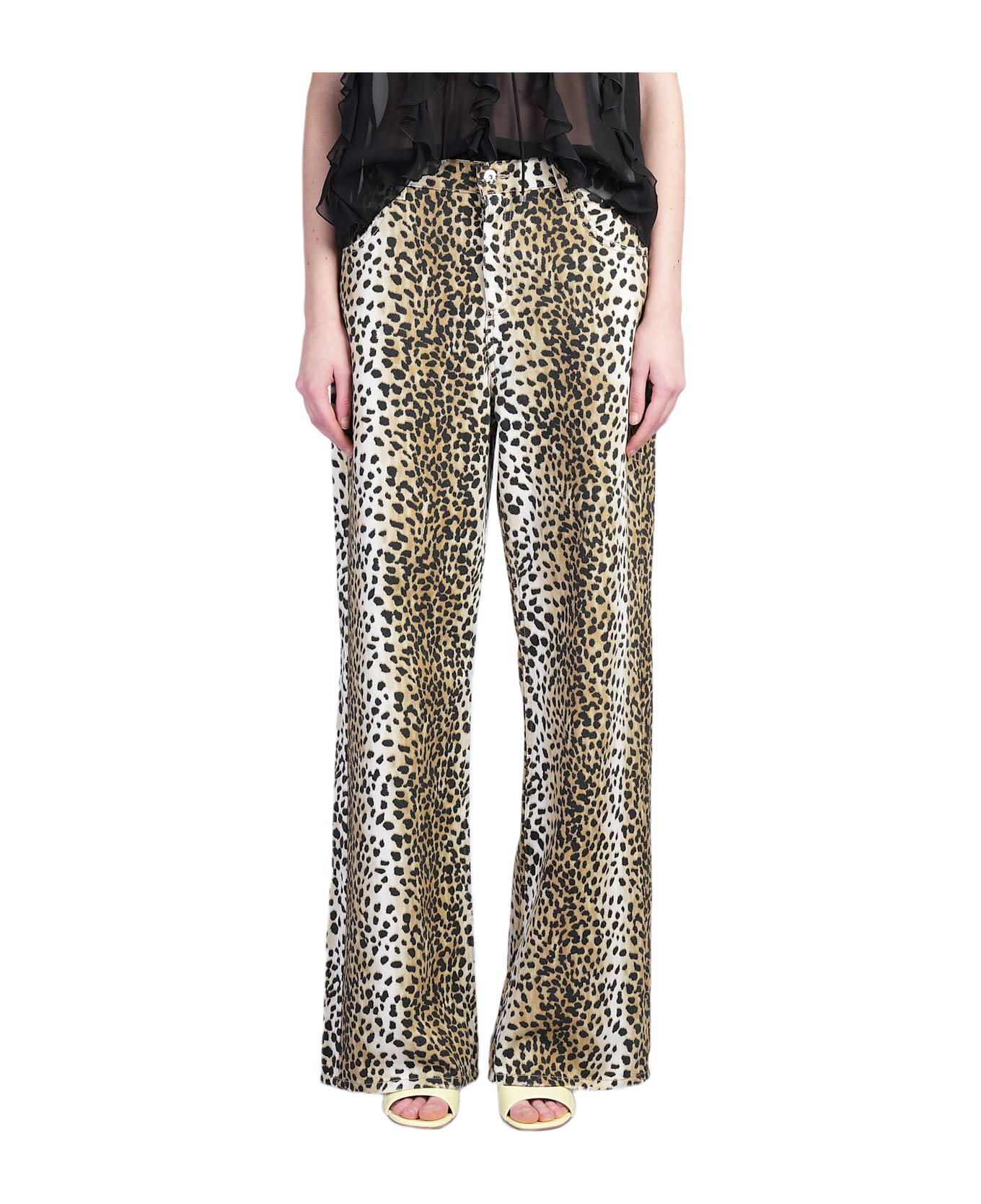 Blumarine Pants In Animalier Cotton - Animalier