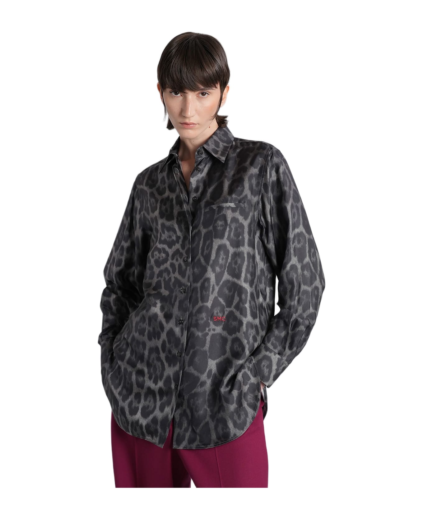 Stella McCartney Shirt In Grey Silk - grey