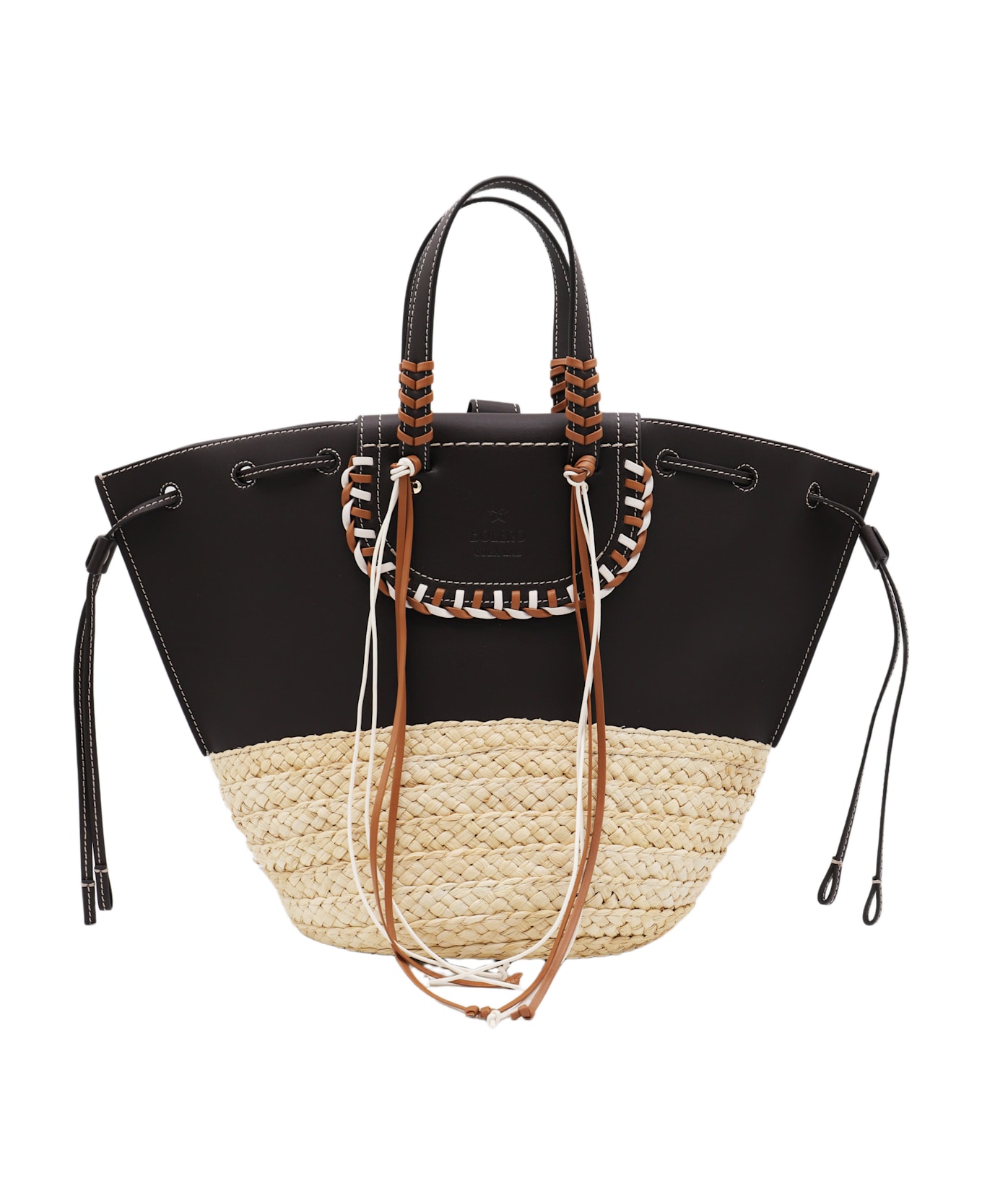 Cuba Lab Black Leather Bolero Totes - EBONY