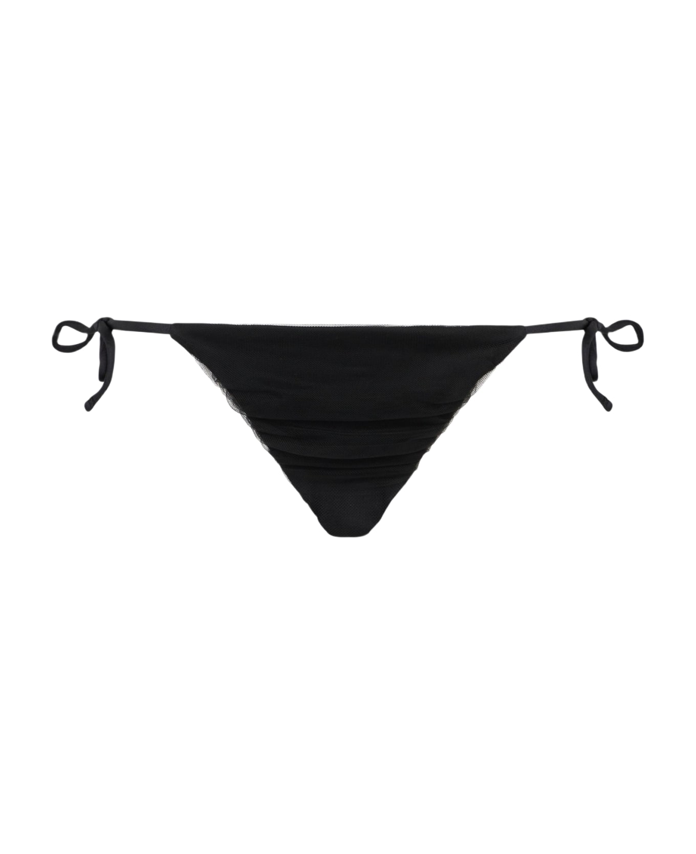 MC2 Saint Barth Black Swim Briefs With Tulle - BLACK