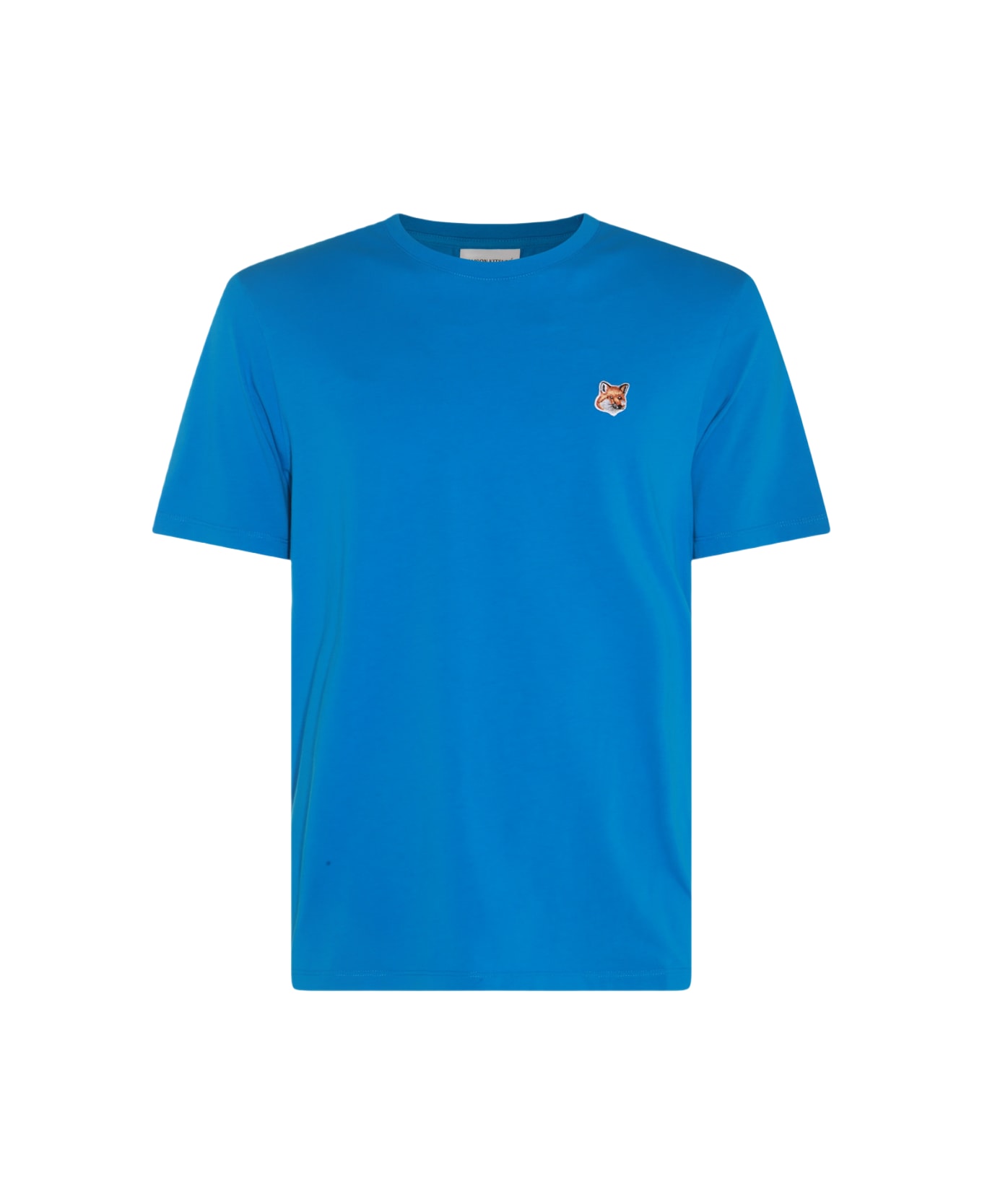Maison Kitsuné Blue Cotton Fox Head T-shirt - ENAMEL BLUE シャツ