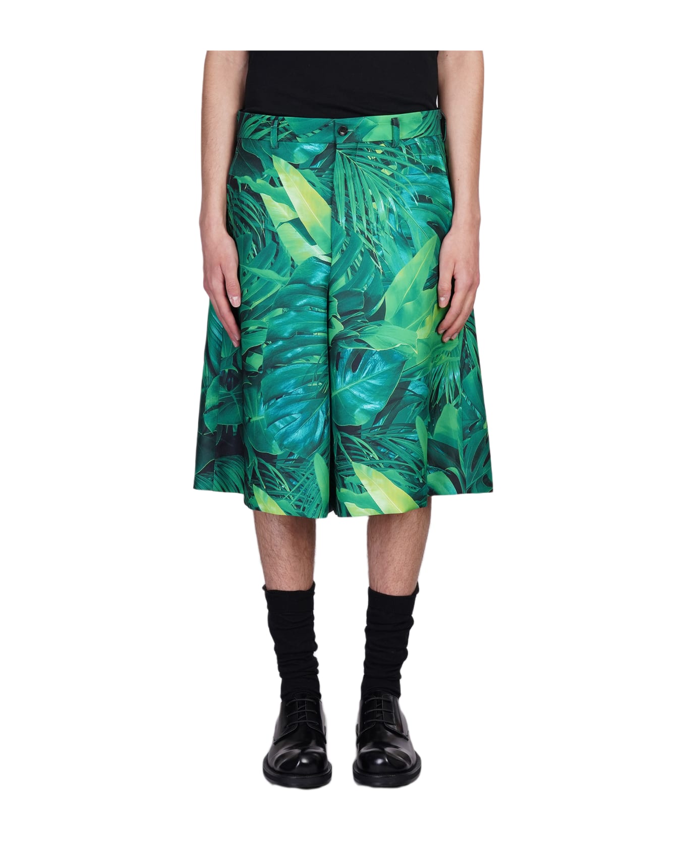 Comme Des Garçons Homme Plus Shorts In Green Polyester - green ショートパンツ