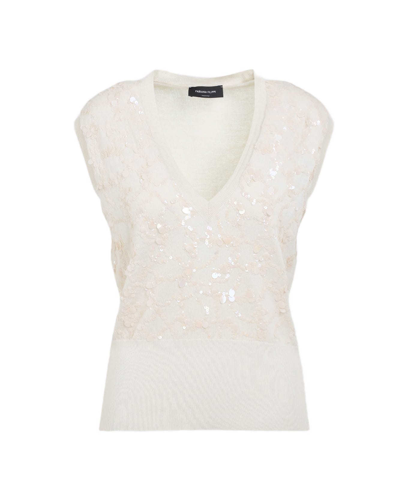 Fabiana Filippi Virgin Wool Vest - Vaniglia